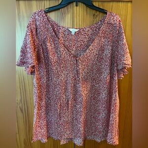 Lucky Brand Floral Print Top